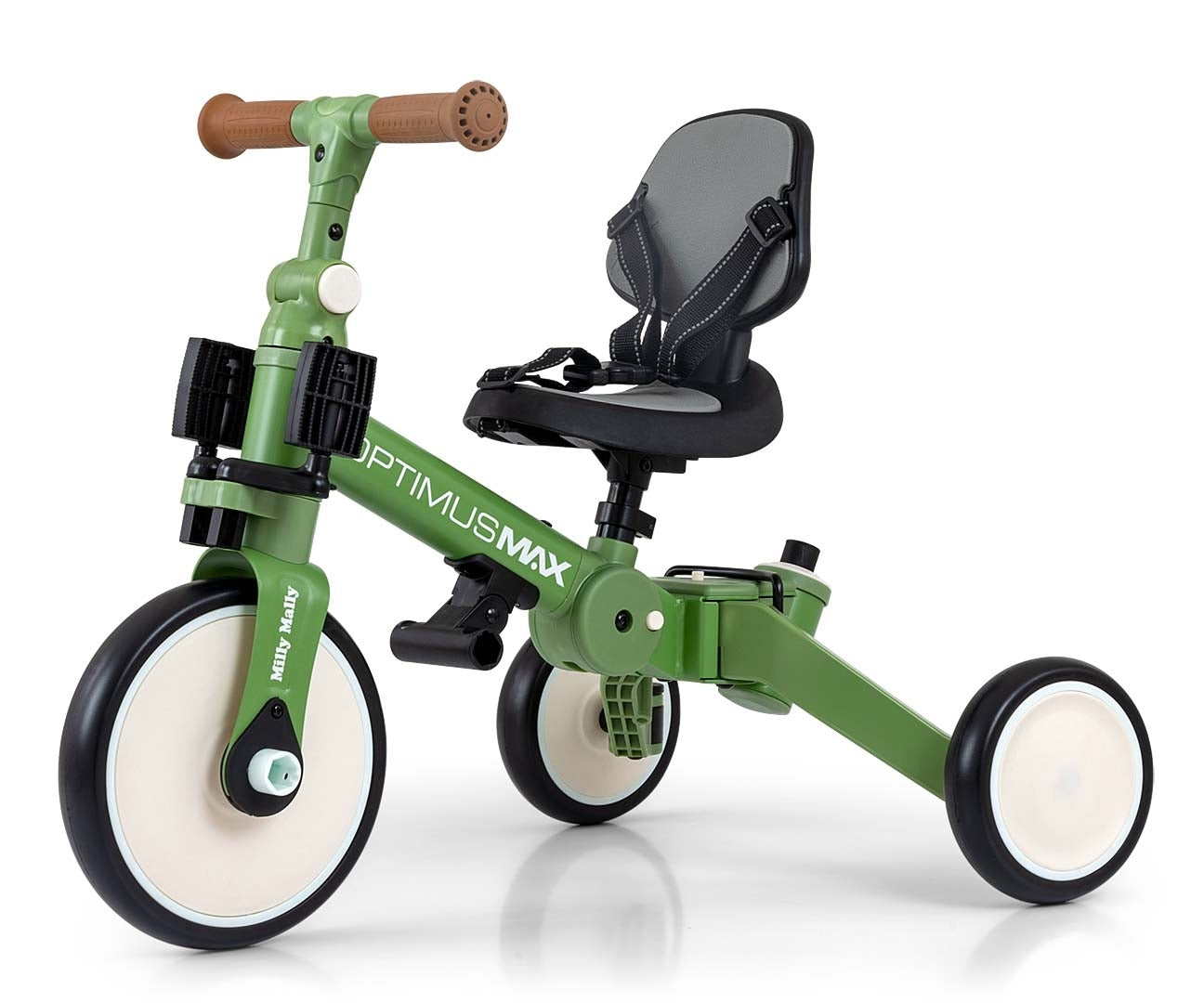Optimus Max 5in1 vihreä kolmipyörä lapselle 12 kuukautta+ - Kolmipyörät - Lasten ajoneuvot