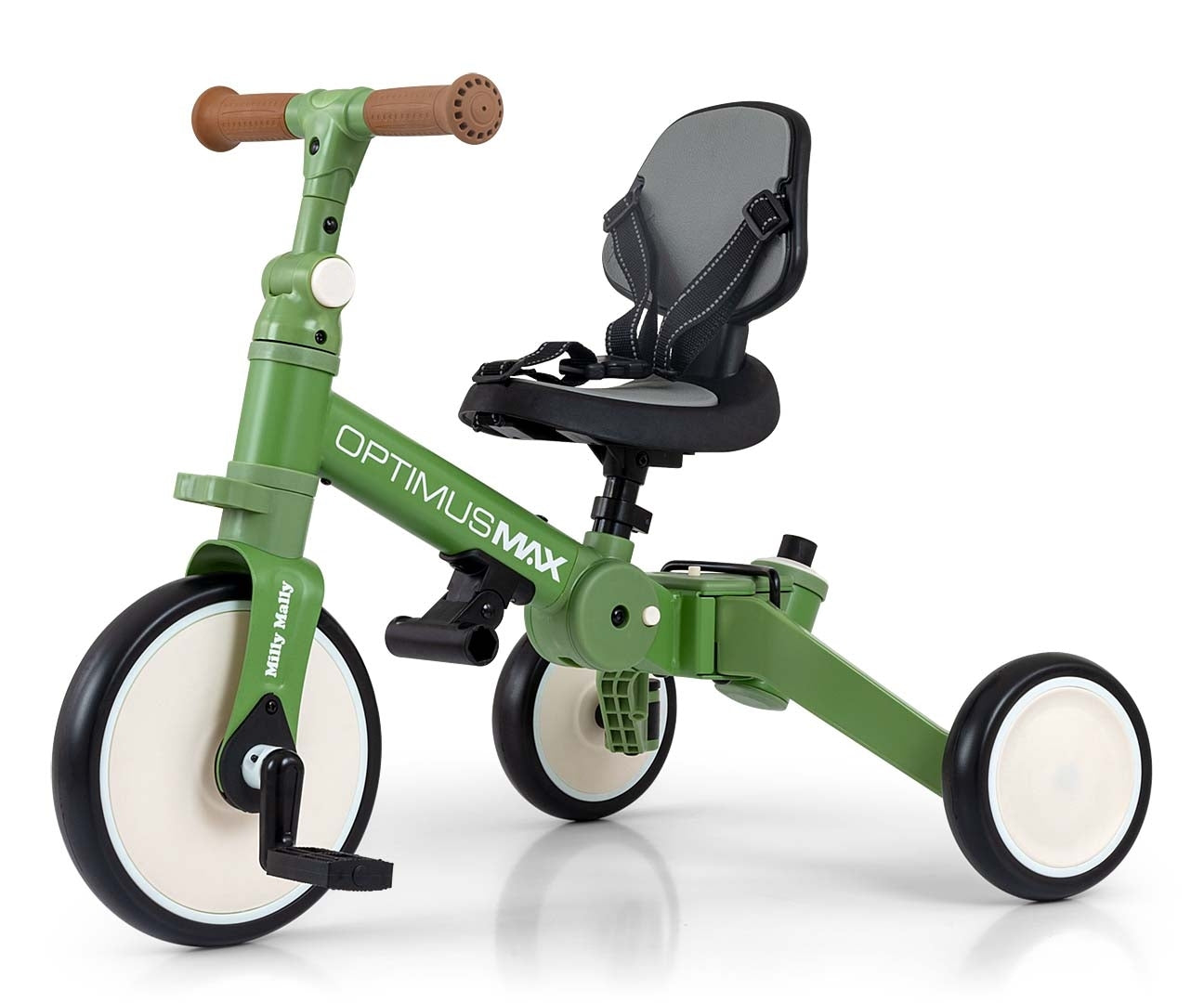 Optimus Max 5in1 vihreä kolmipyörä lapselle 12 kuukautta+ - Kolmipyörät - Lasten ajoneuvot