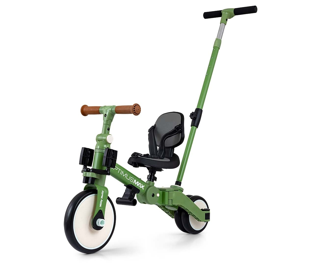 Optimus Max 5in1 vihreä kolmipyörä lapselle 12 kuukautta+ - Kolmipyörät - Lasten ajoneuvot