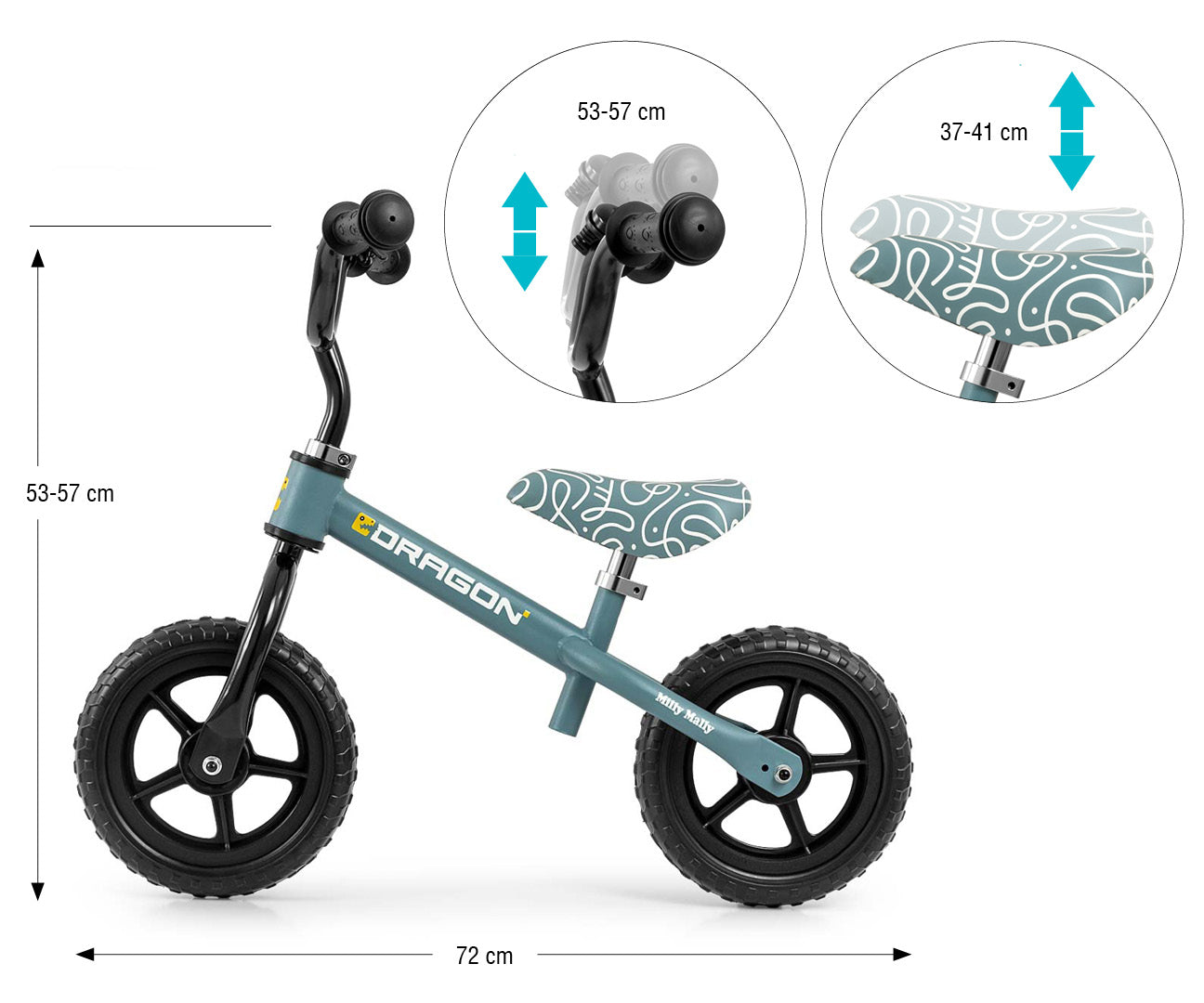 Dragon juoksupyörä potkupyörä denim 2+ - Potkupyörät - Lasten ajoneuvot
