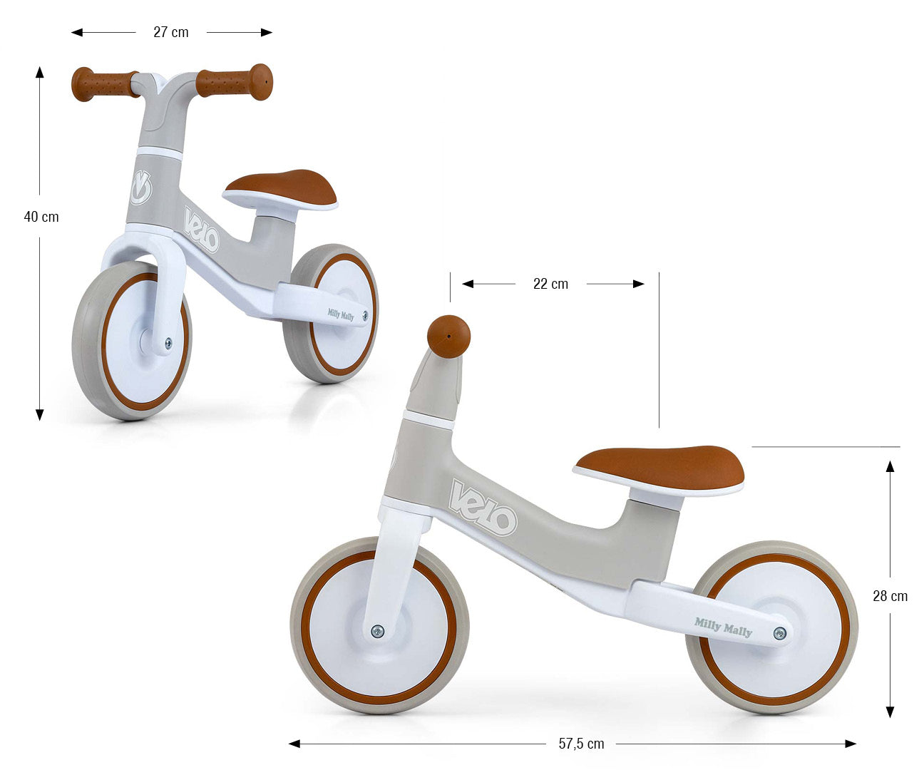 Velo juoksupyörä potkupyörä ruskea 18 kk+ - Potkupyörät - Lasten ajoneuvot