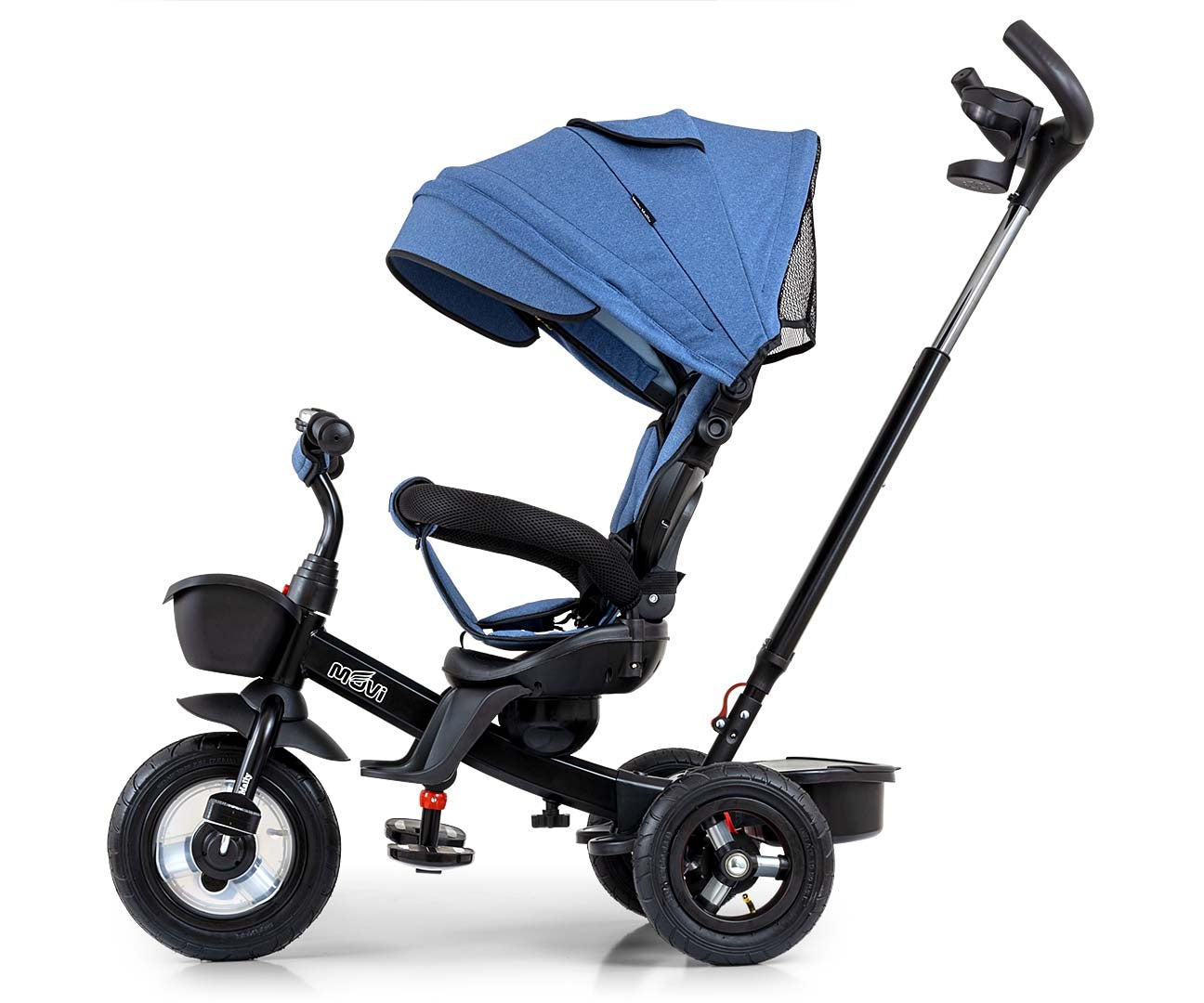 Movi 5in1 denim kolmipyörä lapselle 1–5 vuotta - Kolmipyörät - Lasten ajoneuvot