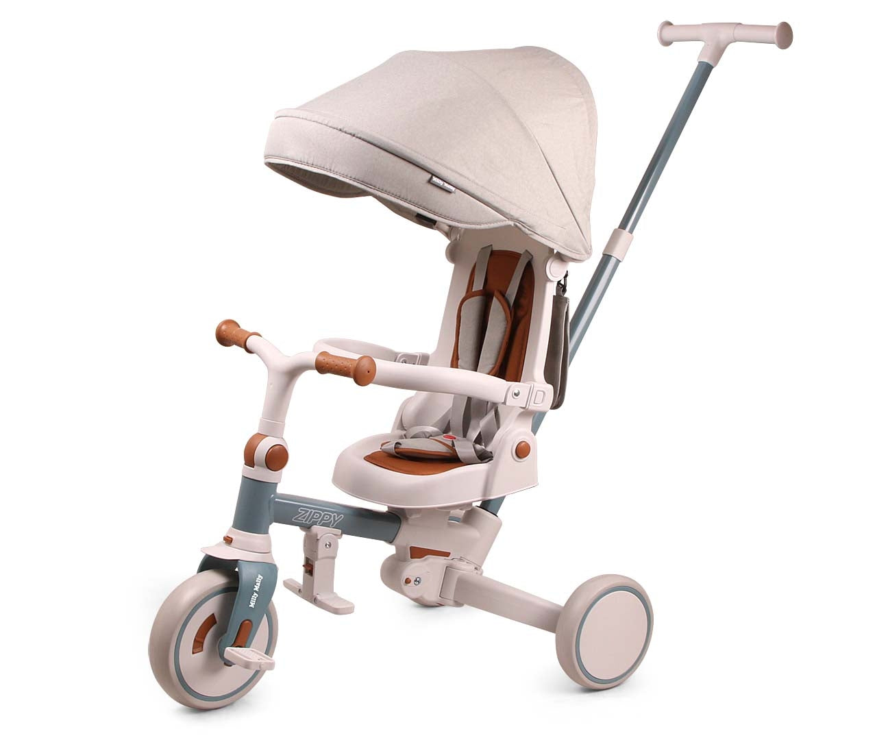 Zippy 5-in-1 kolmipyörä sininen 12 kk–5 v - Kolmipyörät - Lasten ajoneuvot