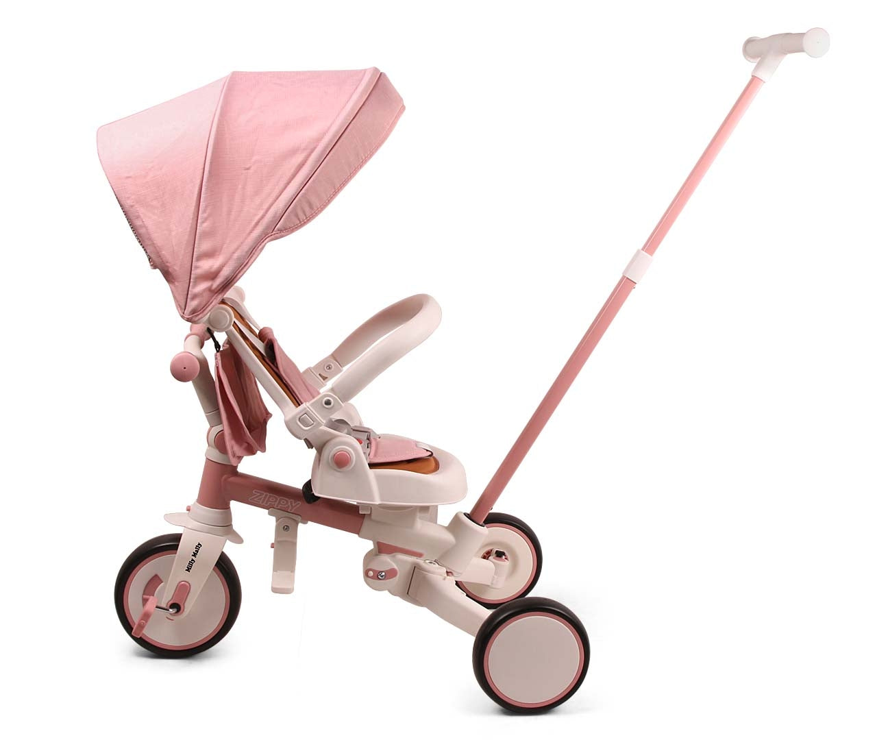 Zippy 5-in-1 kolmipyörä pinkki 12 kk–5 v - Kolmipyörät - Lasten ajoneuvot