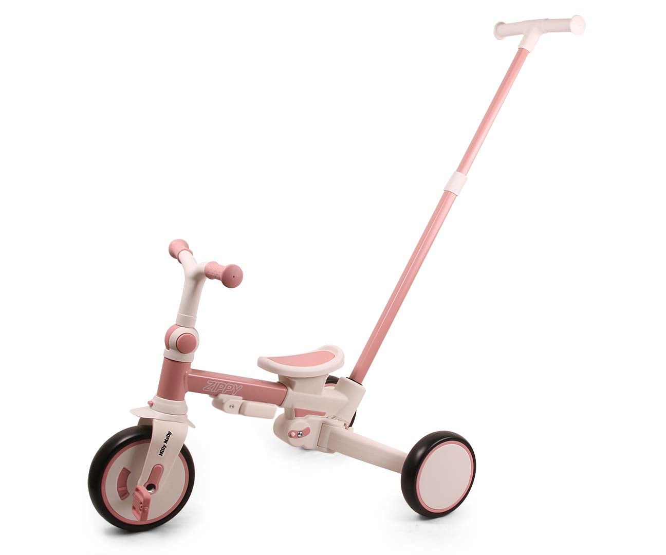 Zippy 5-in-1 kolmipyörä pinkki 12 kk–5 v - Kolmipyörät - Lasten ajoneuvot