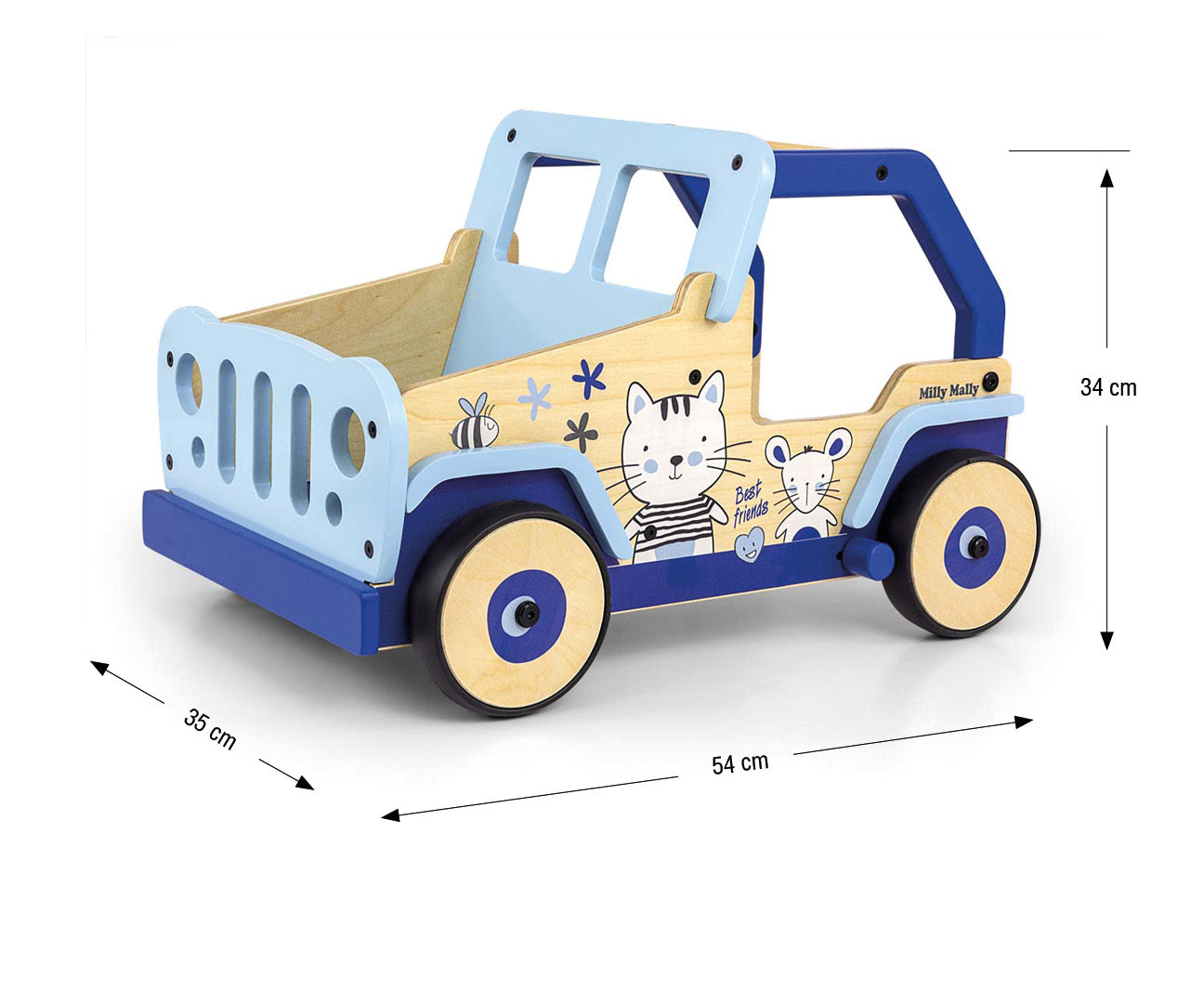Explorer-kävelytuki ja työntöauto, Cat and Mouse, 12–36 kk - Ride-ons - Lasten ajoneuvot