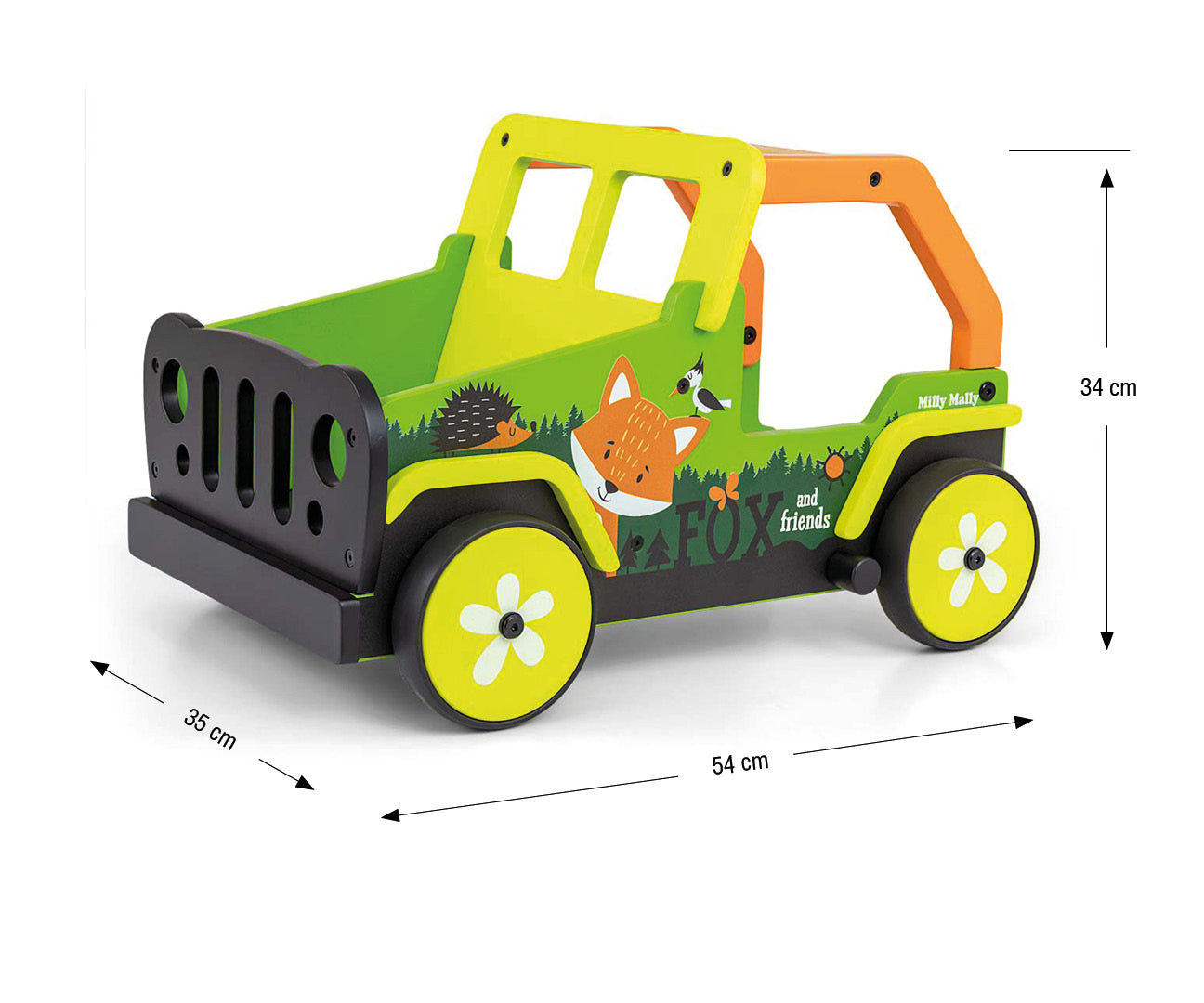 Explorer-kävelytuki ja työntöauto, Fox and Friends, 12–36 kk - Ride-ons - Lasten ajoneuvot
