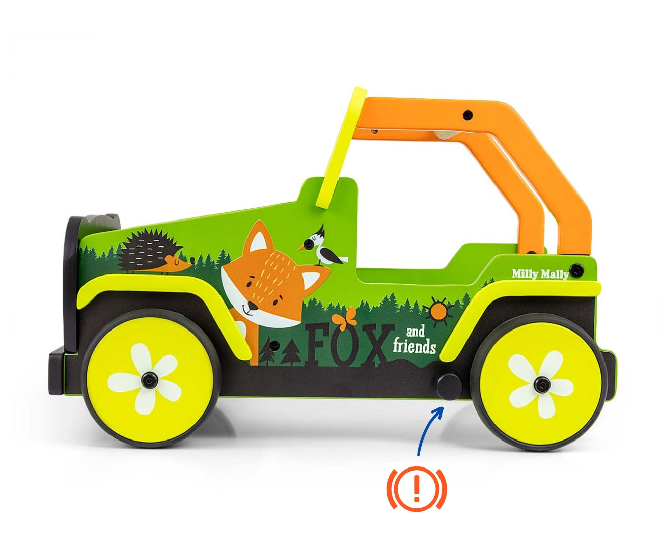 Explorer-kävelytuki ja työntöauto, Fox and Friends, 12–36 kk - Ride-ons - Lasten ajoneuvot